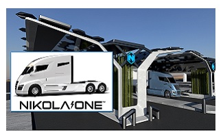 Nikola One and Hydrogen Charging Station - FI